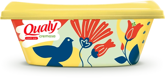 Ilustração de embalagem de Qualy Cremosa