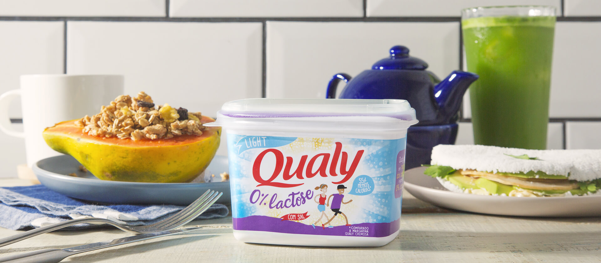 Café da manhã com Qualy Light 0% Lactose