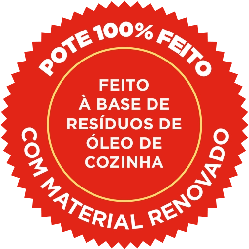 Pote 100% feito com material renovado