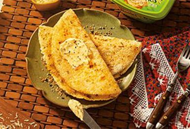 Tapioca de Mix de Sementes e Parmesão