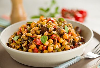Salada Mediterrânea de Grão-de-bico