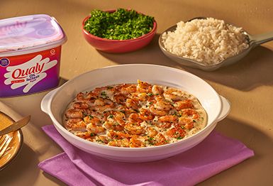 Camarão Gratinado com Molho Zero Lactose