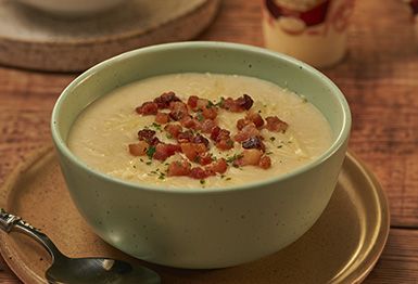 Creme de Batata com Bacon e Requeijão Qualy