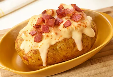 Batata Recheada com Frango Cremoso por Rebeca Andrade